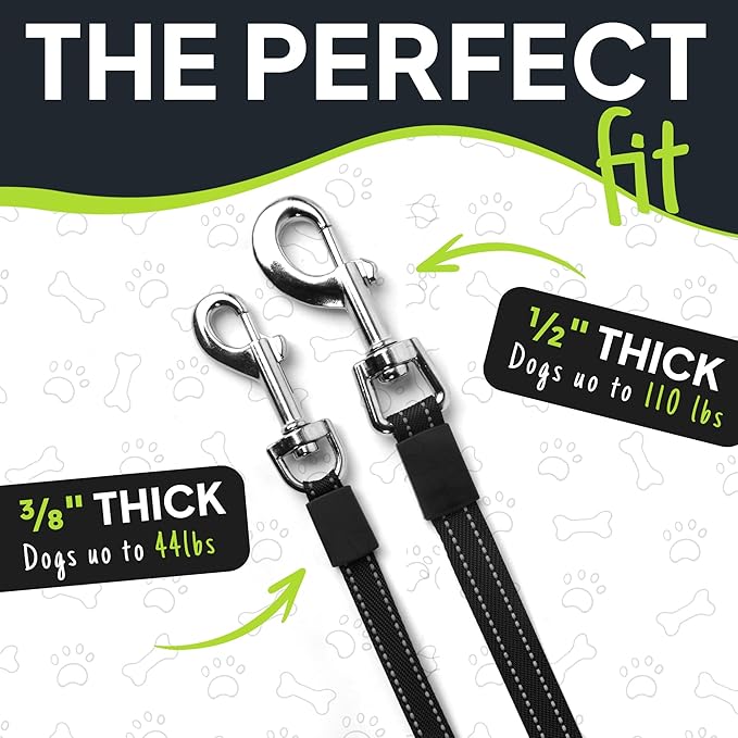 Twoear Retractable Dog Leash 16ft - Heavy Duty Reflective Nylon Tape Leash with Poop Bag Holder & Anti-Twist Protection for Small, Medium, Large Dogs up to 110 lbs
