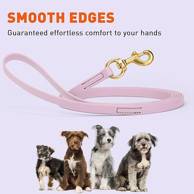 Viper K9 Biothane Working Dog Leash Waterproof Lead for Tracking Training Schutzhund Dog Sport & Search - Odor-Proof Long Line with Solid Brass Snap for Puppy Medium Large 5/8" x 33ft Pastel Purple