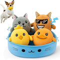 Squeaky Dog Toys – 5-Pack Soft Stuffed Plush Dog Toys with Squeakers for Small, Medium, and Large Dogs, Indoor Play Set to Keep Them Busy