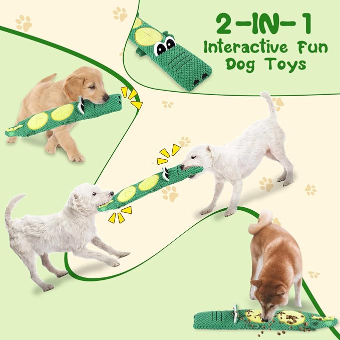 15 Pack Puppy Chew Toys for Teething, No Stuffing Squeaky Dog Toys Interactive Puzzle Toy, Dog Enrichment Toy Bundle with Tough Ropes, Treat Balls for Small Medium Large Dog to Keep Them Busy