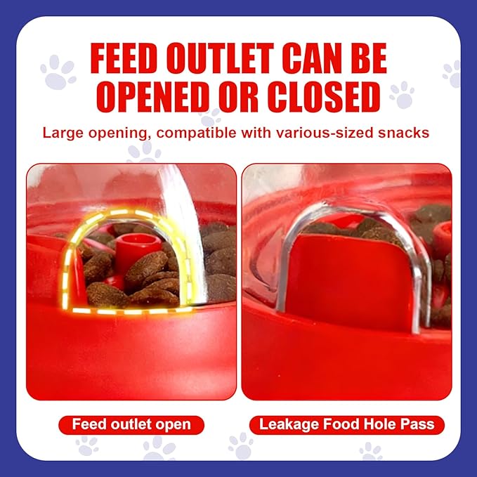 Pet Food Dispenser Toy Slow Feeder Puzzle Toy for Dogs & Cats, Interactive Treat Ball for Boredom, Anxiety Relief and Mental Stimulation (Blue)