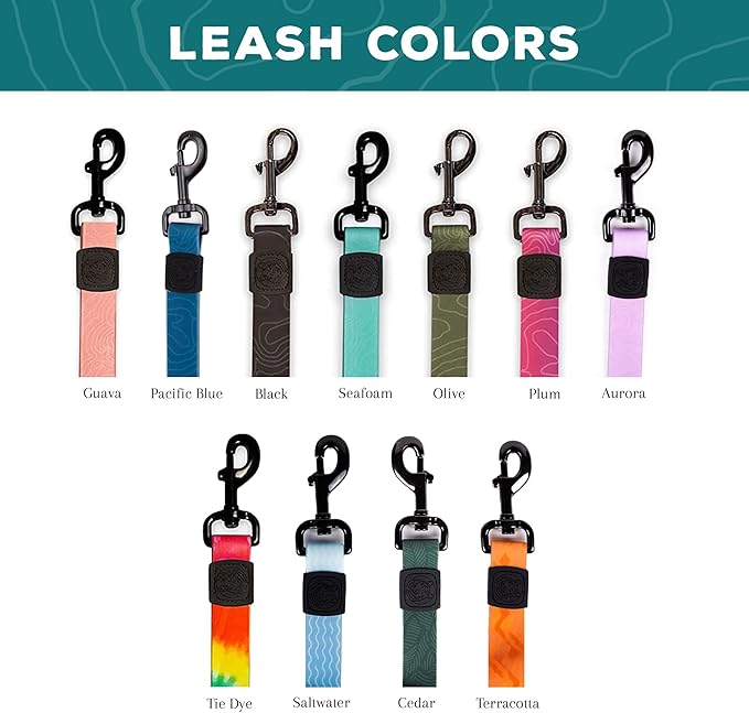 Wilderdog Waterproof Dog Leash - Repels Water & Dirt - Cedar