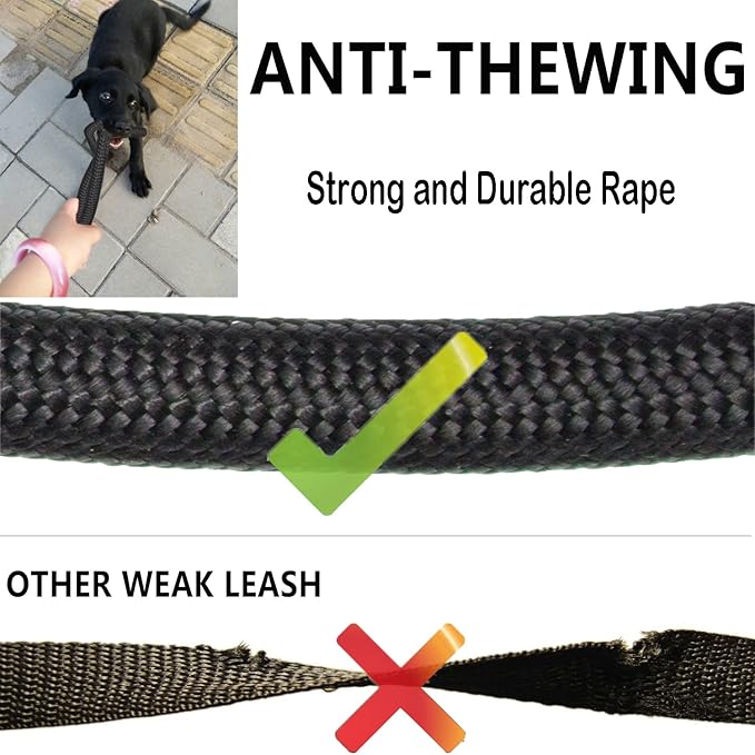 Heavy Duty 3 Dog Leash for Small Dogs No Tangle Detachable 360° Swivel Device with Padded Handle for Two/Three Pets