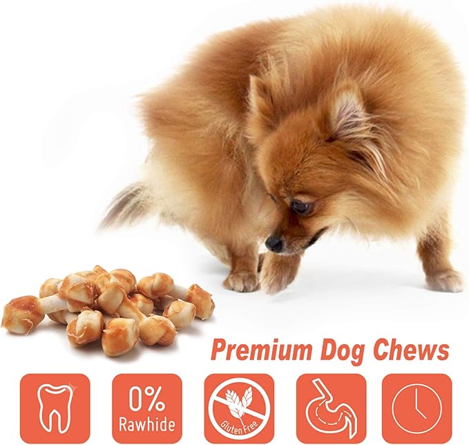 Premium Dog Bones, Rawhide-Free, Made with Real Chicken and Wholesome Vegetables, Made with Limited Ingredients (Large 2pcs/Pack)