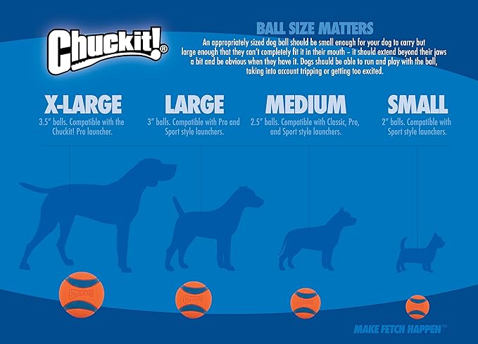 Chuckit! Glow in the Dark Bouncy Balls - Ball for Dogs, Chuckit Dog Toy, Max Glow Balls - Extra-Large, 3.5 Inch, Pack of 1
