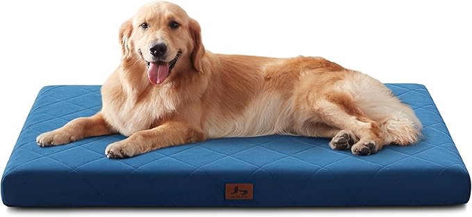 Orthopedic XL Dog Bed Mat for Extra Large Dogs, Waterproof Dog Crate Bed with Removable Cover, Washable Pet Bed for Crate, 41"x28"