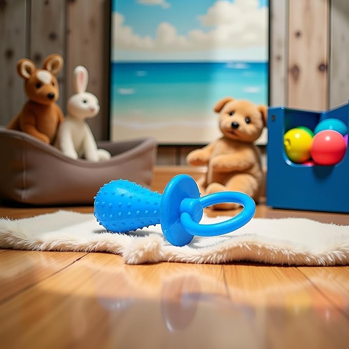 Dog Pacifier,Chew Toys,Mini Bite Resistant Bell Shape Rubber Pacifier, Puppy Molar Chew Training Toy,Bell Chewing Playing Training Toys for Pet Puppy Dog Cat Pet Supplies(Random Color)
