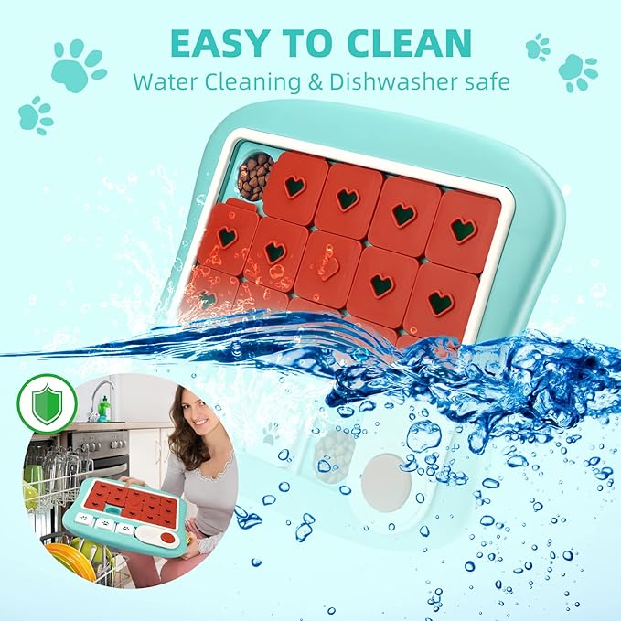 Large Dog Puzzle Toys - Mentally Stimulating, Interactive, Enrichment Toys for Boredom and Training - Mint Green