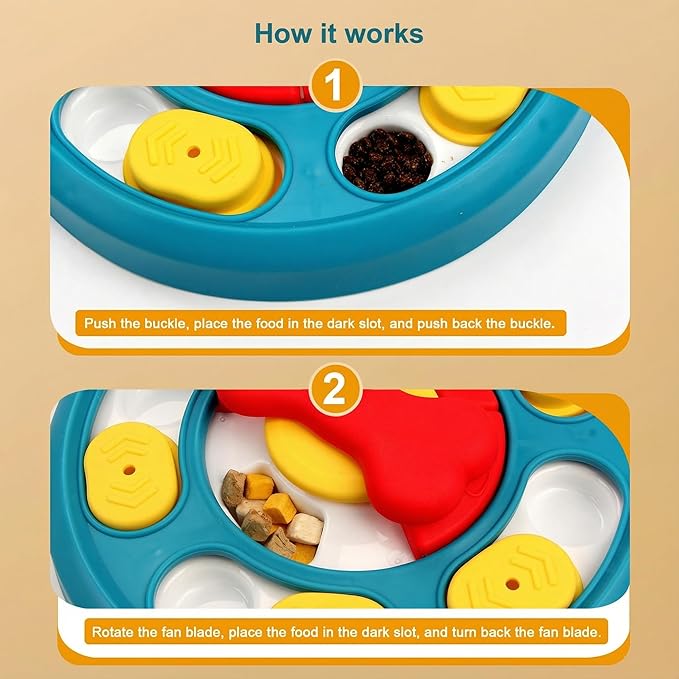 Paw-FECT Piece Interactive Dog Treat Puzzle Toy, Dog Food Slow Feeder for Mental Stimulation, IQ Training, Prevents Overeating & Fast Eating, Helps Fight Obesity, Great for All Pet Sizes/Breeds