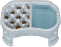 Neater Pet Brands – Neater Raised Slow Feeder Dog Bowl – Elevated and Adjustable Food Height - (Double Diner, Vanilla Bean)