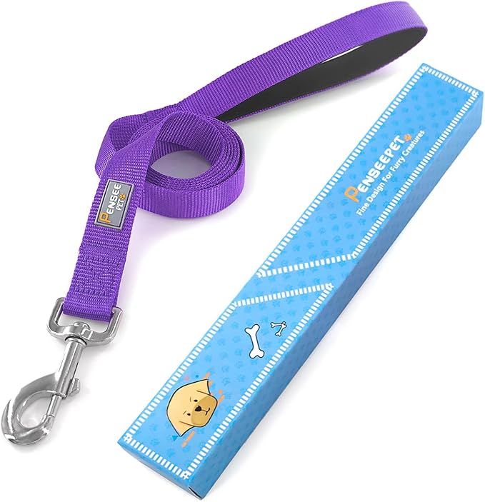 Basic Dog Leashes 6 FT Padded Handle Nylon Dogs Leashes for Small Dogs Purple
