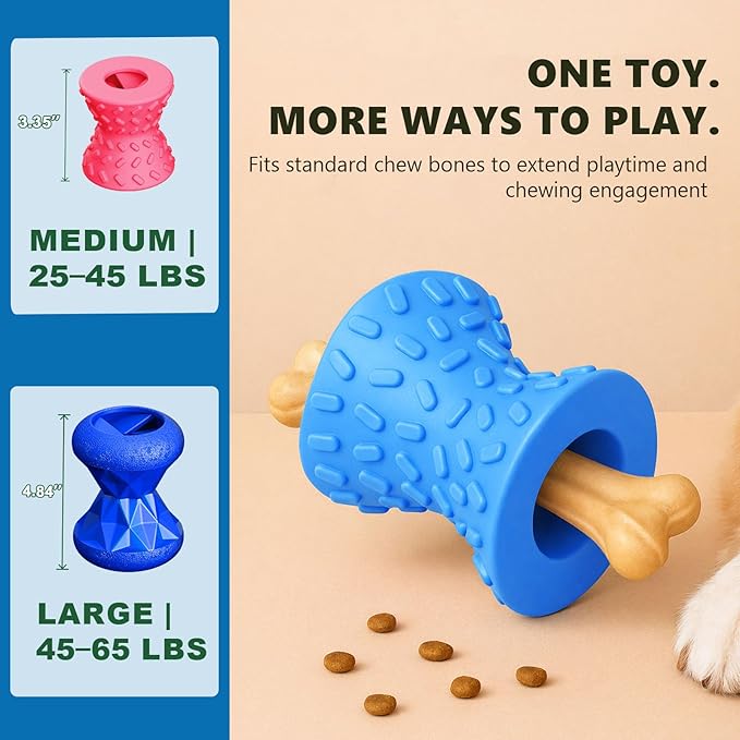 Dog Puzzle Toys, Treat-Dispensing Puzzle Ball for Small & Medium Dogs – Interactive Rolling Rubber Toy for Training, Mental Stimulation & Slow Feeding