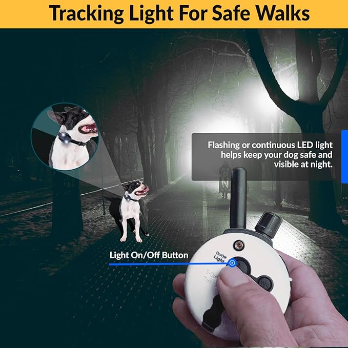 E-Collar – Educator ZEN-300-1/2 Mile Waterproof Remote Dog Training Collar Includes Premium Finger Clicker Trainer, 100 Programmable Levels + Vibration + Light + Sound