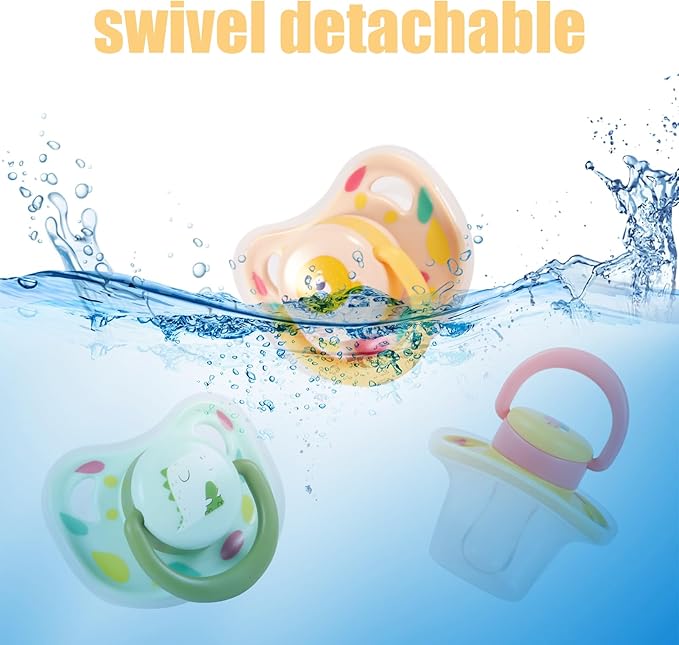 3pcs Dog Pacifiers, Silicone Puppy Kitten Calming Pacifier Cute Dog Pacifier Chew Toy Pacifier Dog Toy for Small Dogs Cats (3 Colors)