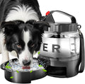 Dog Water Bottle Portable Bowls - 56oz Large Travel Water Bowl Dispenser for Dogs, Pet Camping Beach Essentials Traveling Car Park Accessories, Leak Proof Pet Drinking Dispenser for On The Go, Black