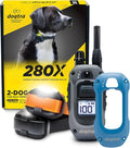 Dogtra 280X 2-Dog E-Collar with Remote - [X-Shield Front Plate - Blue] 10 lbs+, 1/2 Mile Range, LED Light, 100 Levels for Stubborn Dogs