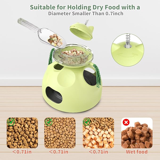 Interactive Cat Toy for Indoor Cats, 4-in-1 Modular Design with Treats Puzzle Slow Feeder, Cat Teaser Wand, Ball Maze & Spinning Ball | Kitten Enrichment Toys for Indoor