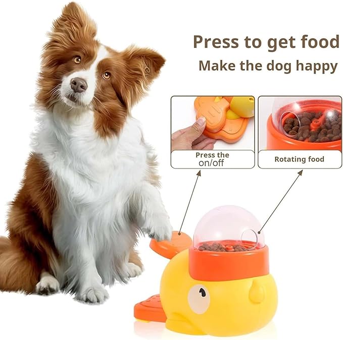2026 New Dog Interactive Treat Dispenser Toy, Treat Dispensing Dog Toys, Cat Treat Dispenser, Promotes IQ Training and Entertainment Reduces Bloating Anti-Gulping Small Animal Bowls (White*2)