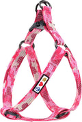 Pawtitas Reflective Step-in Dog Harness – Adjustable No-Pull Vest for Puppies to Seniors, Safe & Comfortable, M Camo Pink