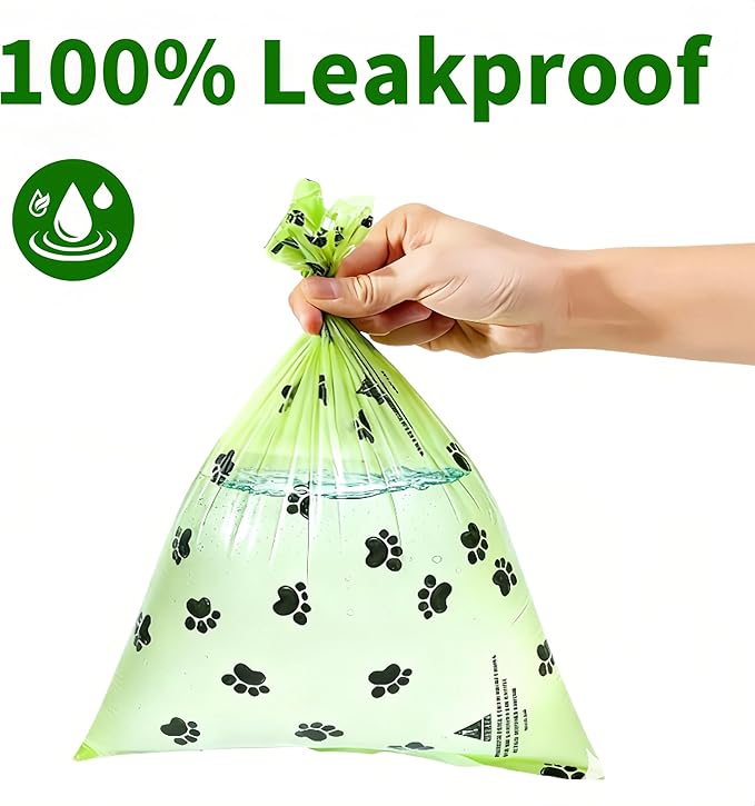 390 Count Dog Poop Bags, 12” x 9” Scented Poop Bag for Dogs with Dispenser, Leakproof Strong & Sturdy Waste Bags for Doggie Cat Pet (18 Rolls, Green)