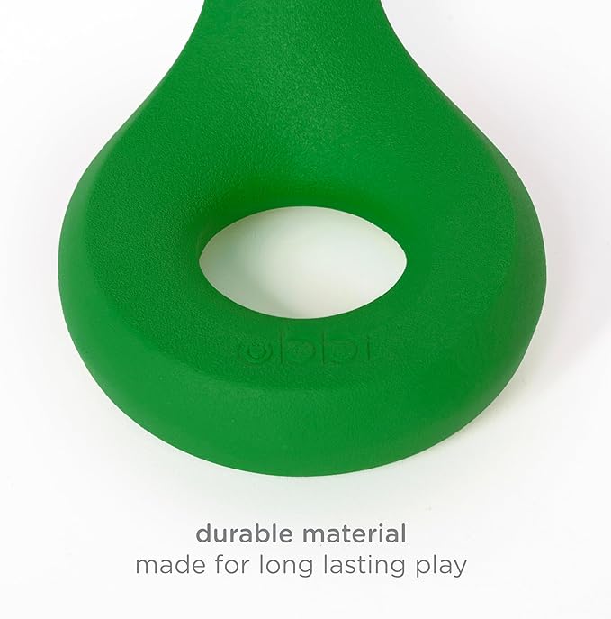 Ubbi Chomp Dog Chew Toy for Medium to Large Dogs, Durable Natural Rubber Interactive Bouncing Toy for Aggressive Chewers, Dishwasher Safe, Green