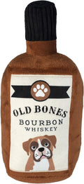 Fringe Studio Old Bones Whiskey Plush Dog Toy, Pet Shop Collection (314454)