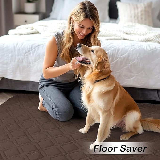 hyha Waterproof Dog Bed Blanket, Soft Pet Blankets, Waterproof Couch Cover for Dogs, Reversible Sofa Covers Washable for Furniture (40x50 Inch, Chocolate/Beige)