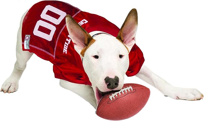 Pets First NCAA College Alabama Crimson Tide Mesh Jersey for DOGS & CATS, XX-Large. Licensed Dog Jersey with your Favorite Football/Basketball College Team