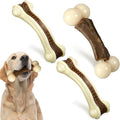 Sosation 3 Pack Chew Toys for Aggressive Chewers, Bone Toys Nylon Beef Flavor Dog Teething Toys for Large/Medium/Small Puppies Breeds(Large, Mixed Style)