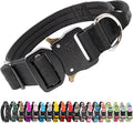 TSPRO Premium Dog Collars Tactical Dog Collar with Handle and Heavy Duty Quick-Release Metal Buckle Durable Thick and Adjustable for Medium to Large Dogs (Black M)