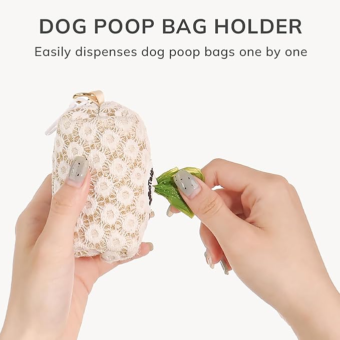 Dog Poop Bag Holder with Clip, Stylish Doggy Waste Bag Dispenser for Dog Leash, Durable Portable Poop Bag Carrier No Include Poop Bag Inside
