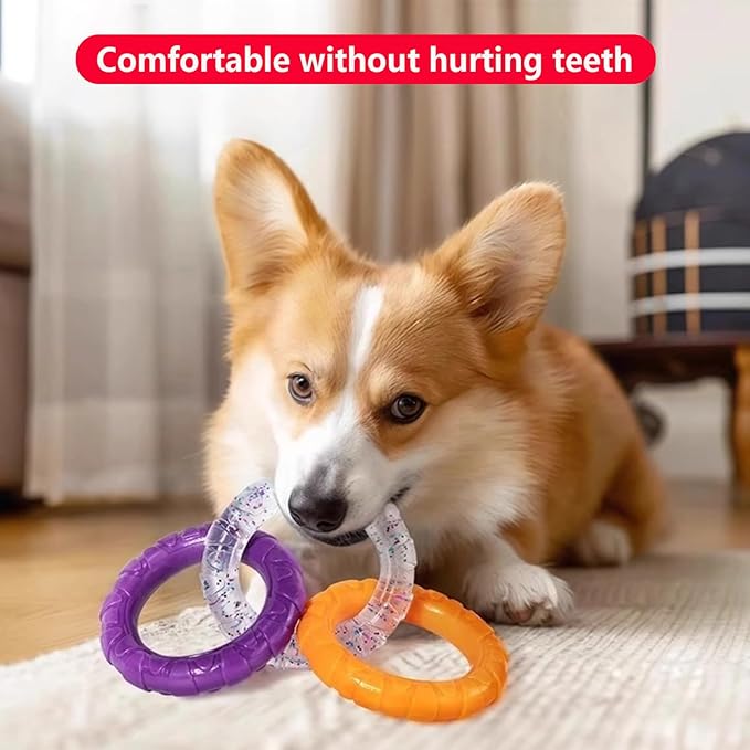 RXT 3-Ring Tug Dog Toy, aggressive chewer toy,Sturdy& Water Resistant Dog Chew Toys for Pets Training Teething, Interactive Fetch Toy for Puppy Small Medium Large Breeds Aggressive Chewers