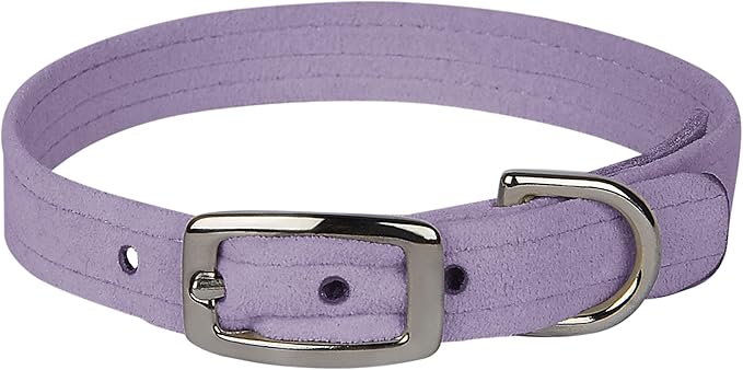 Susan Lanci Designs Ultrasuede Premium Dog Collar, Lavender, Small