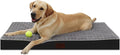 Dog Bed, Waterproof Orthopedic Dog Beds for Large/Medium/Small Dogs, Dog Crate Pad with Removable Washable Pet Mat Cover, Non-Slip Bottom (L(36''x27''x3''), Grey Side