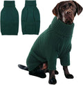 IECOii XL Dog Sweater,Winter Doggy Clothes for Large Dogs Girl Boy,Warm Pullover Xmas Dog Sweater Turtleneck,Lightweight & Good Stretch for Active Dogs Like Beagle,Border Collie (Green,XLarge)