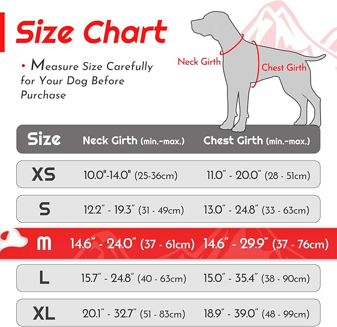 Eagloo Dog Harness Medium Sized Dog, No Pull Service Vest with Reflective Strips and Control Handle, Adjustable and Comfortable for Easy Walking, No Choke Pet Harness with 2 Metal Rings, Red, M