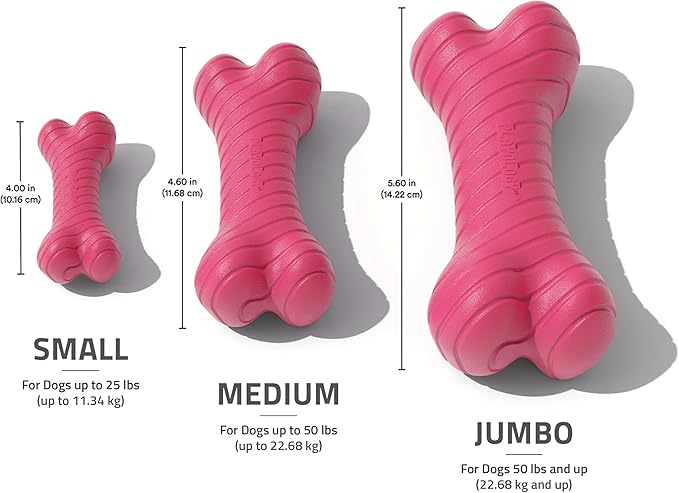 Playology Dog Toys | Dual Layer Bone Durable Chew Toy Bone for Dogs, Value 2-Pack | Small Red Velvet Cake Scented Toy - Limited Edition Valentine's Day Scent | Made from Non Toxic Materials