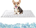 Dog Cooling Mat 36" L x 23" W Pad for Kennels, Crates and Beds, Washable & Portable Double Sided Pet Soft Pad for Indoor or Outdoor, Grey