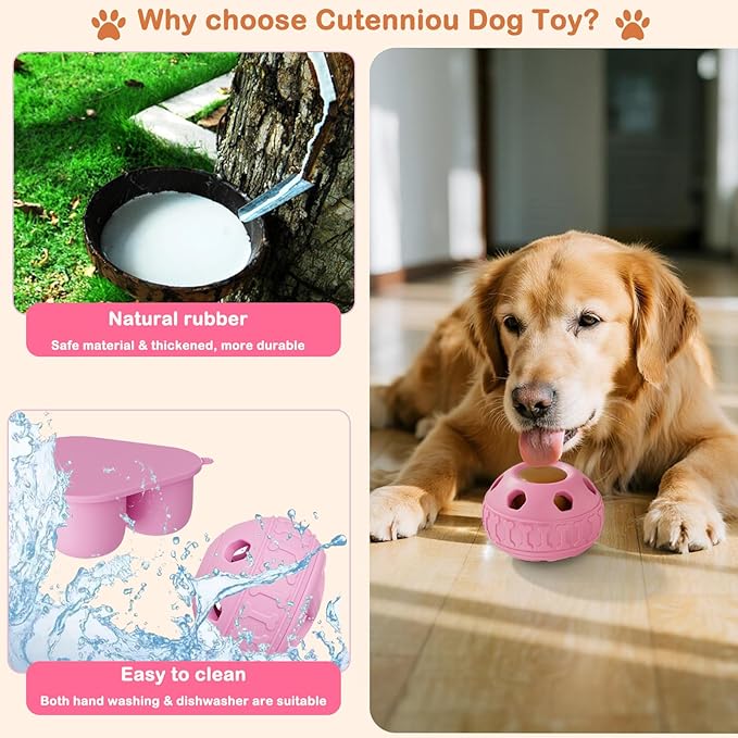 2 in 1 Interactive Dog Toy and Silicone Tray with Lid, Dog Enrichment Toys for Large Dogs 25-75 lbs, Freezable Dogs Chew Toy to Keep Them Busy, Frozen Treat Dispensing for Slow Food Training