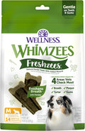 WHIMZEES Wellness Freshzees Dog Dental Treats, Medium Size Stick, (14 Count)