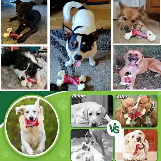 Dog Toys for Aggressive Chewers, Dog Chew Toys for Large Dogs, Tough Dog Toys for Aggressive Chewers, Dog Chew Toys for Aggressive Chewers, Dog Toys to Keep Them Busy with Real Beef Flavors
