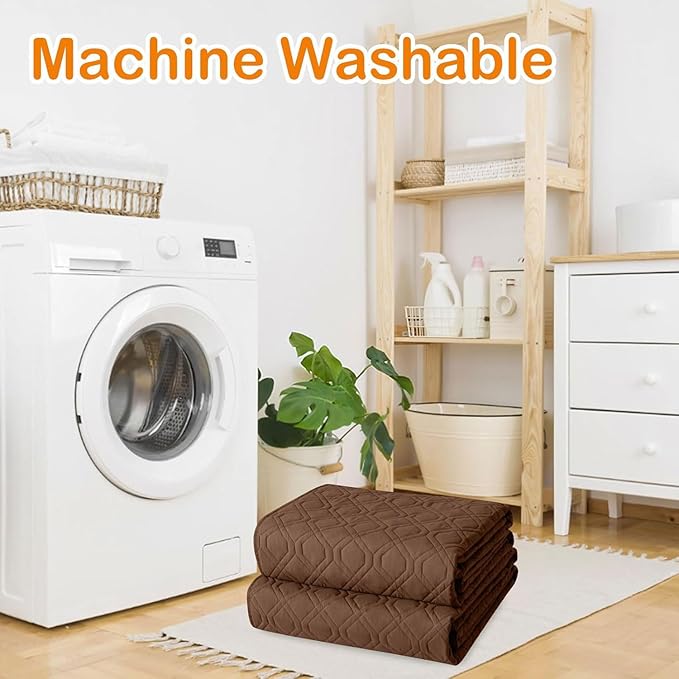 hyha Waterproof Dog Bed Blanket, Soft Pet Blankets, Waterproof Couch Cover for Dogs, Reversible Sofa Covers Washable for Furniture (40x50 Inch, Brown/Beige)