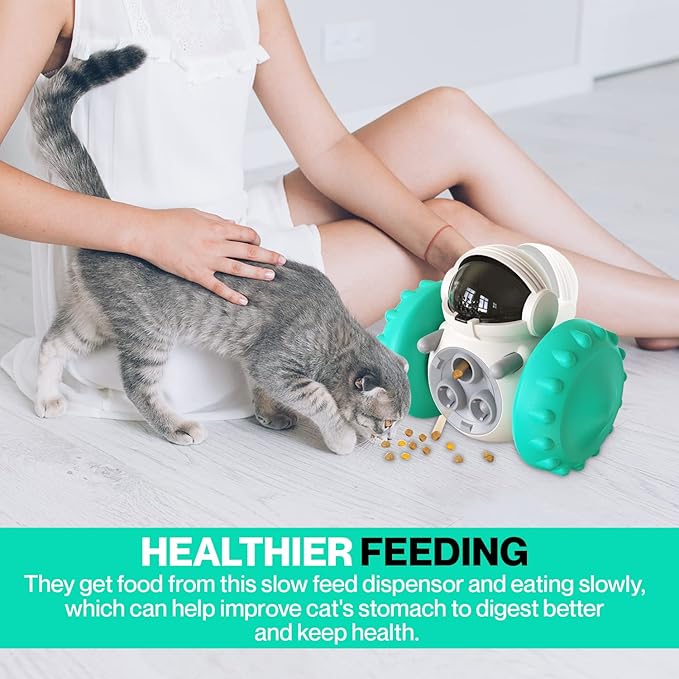 Dog Toy Dispenser - Doggy Treat Dispensing Chase Toys for Mind & Health Improvement - Pet Interactive Food Puzzle Toy for Medium Small Dogs - IQ Training Slow Feeder Toy for Dog & Cats