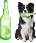 Water Bottle Dog Toy,Dog Toys for Aggressive Chewers,Water Bottle with Tennis Ball,Suitable for Small and Medium Pets to Exercise Outdoors(Green)