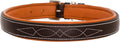 Exion Geniun Leather Dog Collar Designer Stitched Soft Leather Padded- Suitable for Small Medium Large X-Large Dogs for Walking Running- Havana with Conker Padding