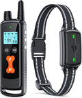 Dog Training Collar, Dog Shock Collar with Remote Control, Electric Shock Collar with 4 Training Modes, IP68 Waterproof Rechargeable e Collar for Large Medium Dogs with Beep Shock and Security Lock