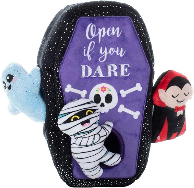Fringe Studio Hide and Seek Burrow Plush Dog Toy, Sleep Tight, PetShop Collection (289232)