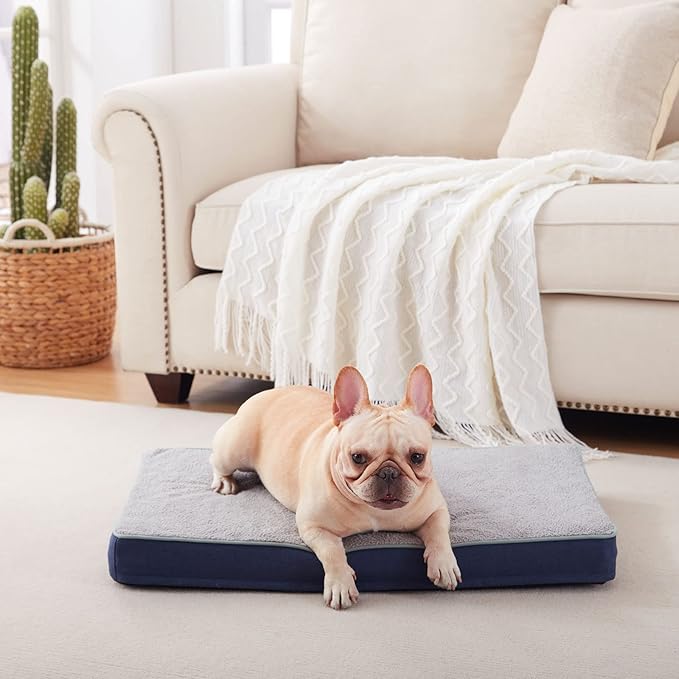Medium Dog Bed - 29" Orthopedic Memory Foam Bed for Senior & Arthritic Dogs, Washable Cover, Waterproof Lining