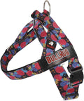 BULLHUG Adjustable Dog Harness– No Pull, No Choke – for English Bulldogs, French Bulldogs, Pugs & Broad-Chested Breeds – Easy, Safe Walks (Black Floral, XL)