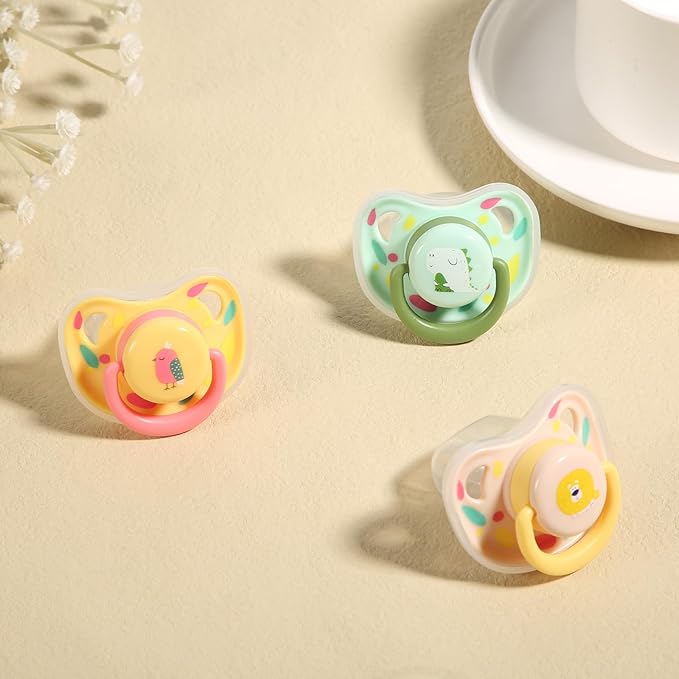 3pcs Dog Pacifiers, Silicone Puppy Kitten Calming Pacifier Cute Dog Pacifier Chew Toy Pacifier Dog Toy for Small Dogs Cats (3 Colors)